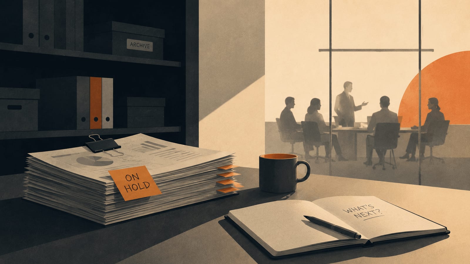 An image showing how work you put effort into can be shelved but the learning still compounds